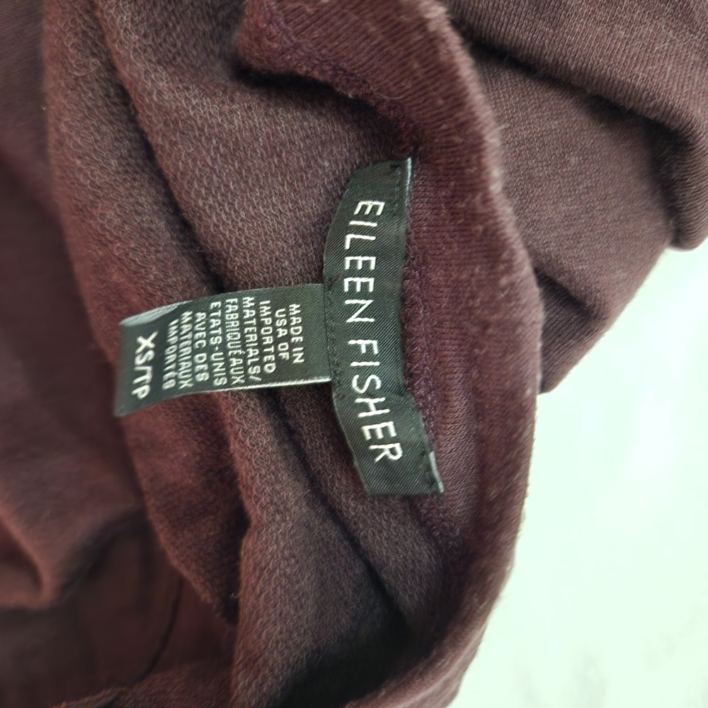 Eileen Fisher Deep Purple Long Sleeve Top - Picture 6 of 10